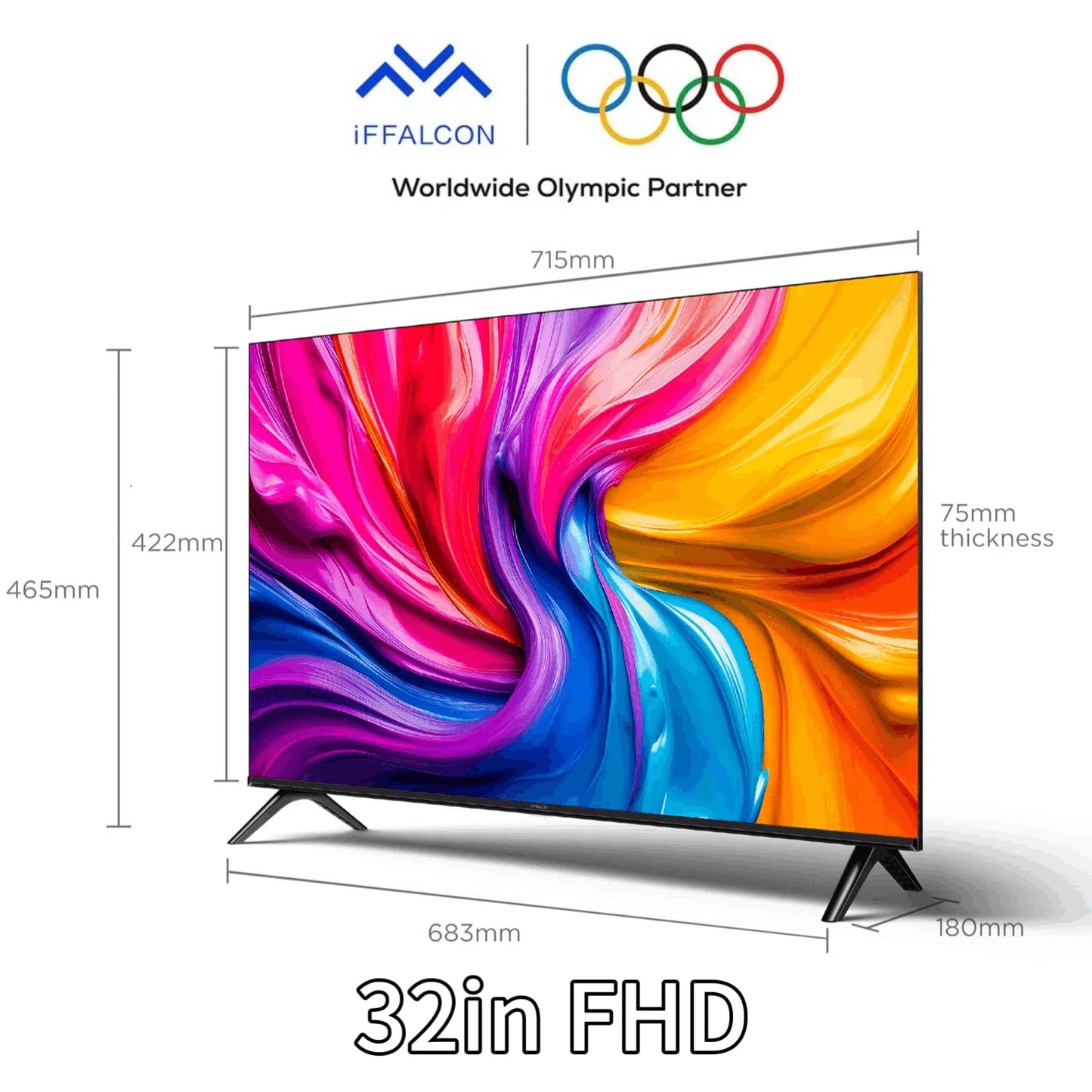 iFFALCON Smart TV 32 inch Dolby Audio Google Cast FHD 32H55