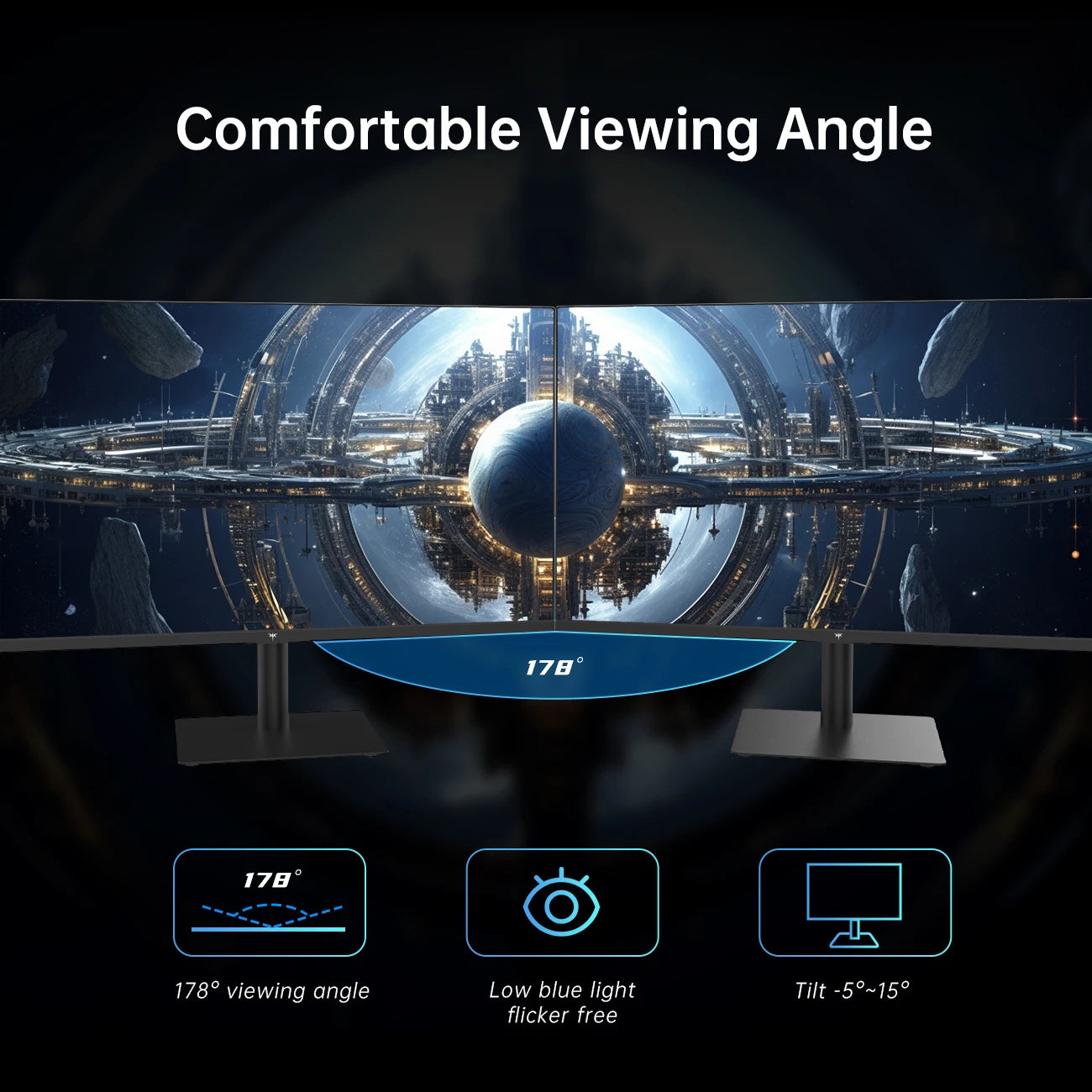 KTC FHD 1080p Curved Gaming Monitor HDR10 165Hz VA
