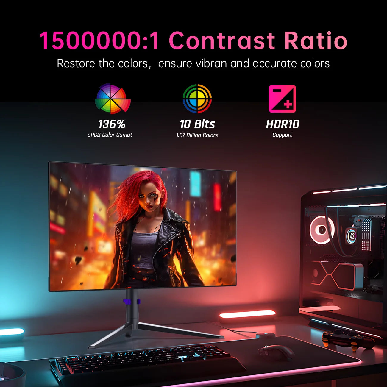 KTC OLED Gaming Monitor 2560x1440 QHD 240Hz G Sync FreeSync