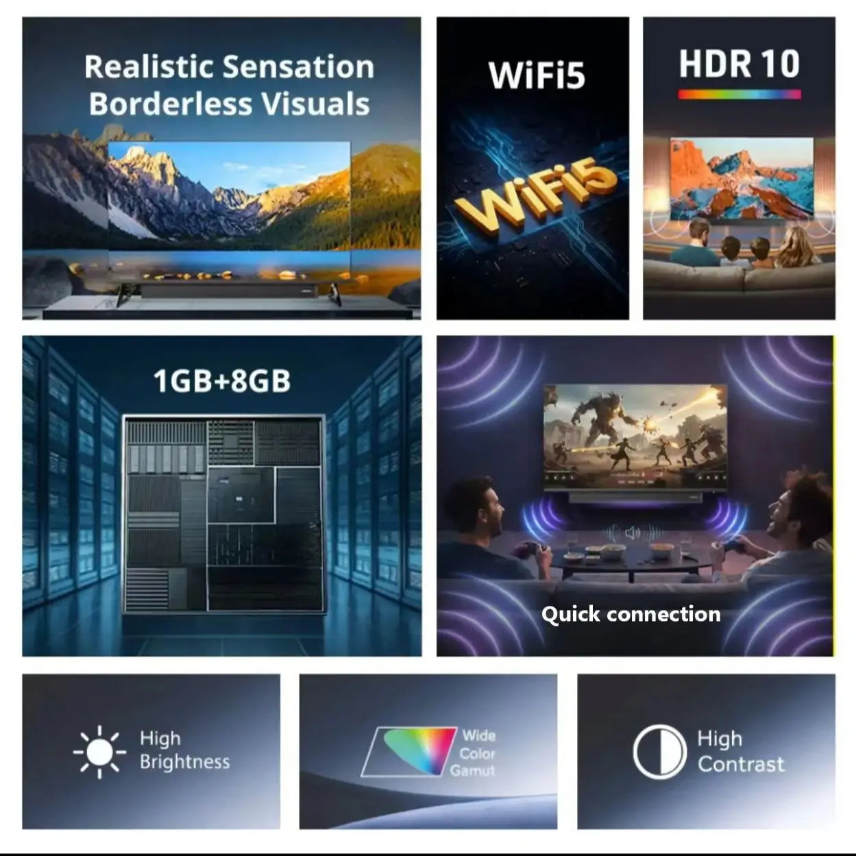 KONKA 32" Smart TV Tizen OS Powered By SAMSUNG Built-in 30W Soundbar HDR10 V-Max Display Theater Audio Dynamic Sound 1Y Warranty