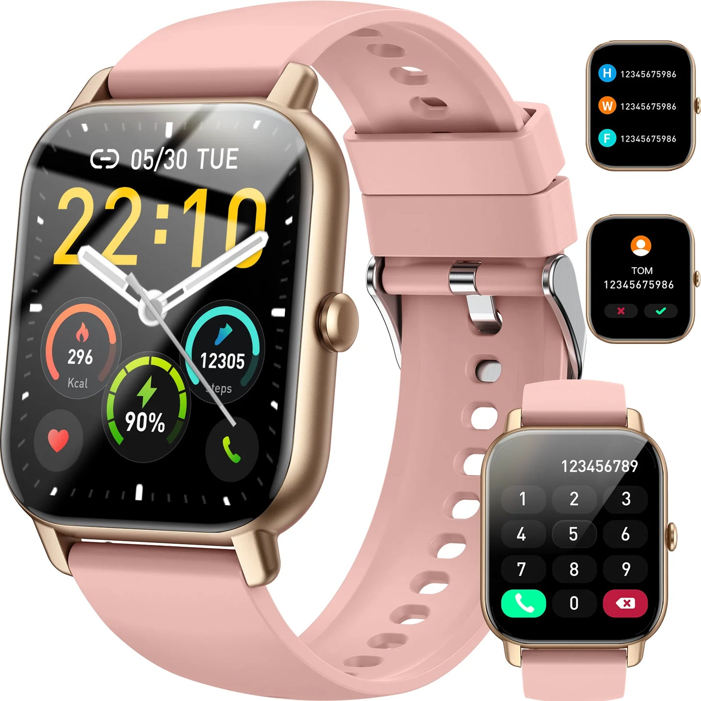 Smart Watch, 1.85" Smartwatch for IP68 Waterproof, 110+ Sport Modes, Fitness Activity Tracker, Heart Rate Sleep Monitor.