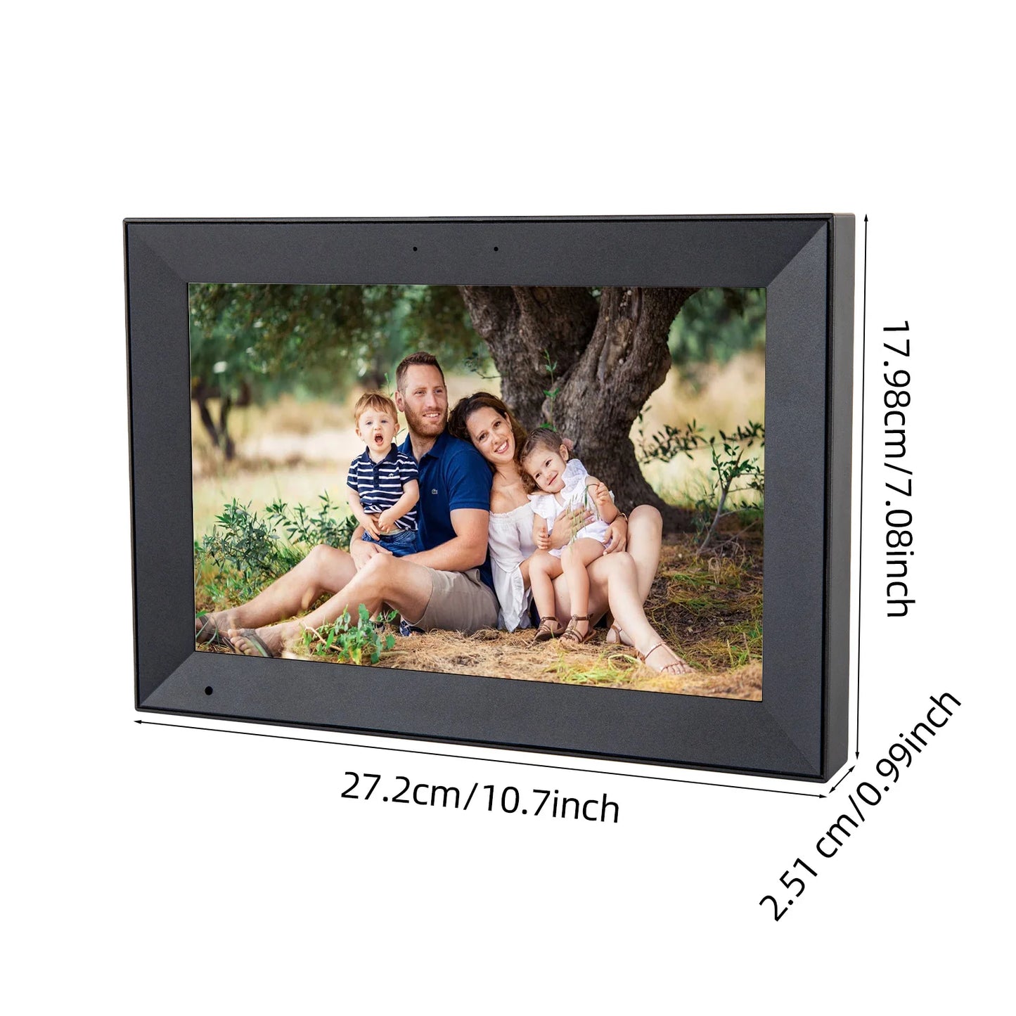 2025 PF1006 Digital Picture Frame 10.1 Inch 32GB Storage Smart WiFi digital photo frame with 1280x800 IPS HD Touch Screen Wall