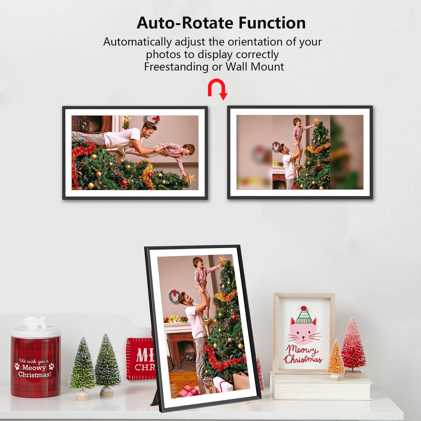 32GB SSA 15.6 Inch Smart WiFi Digital Photo Frame 1920x1080 FHD LCD Touch Screen,Best Christmas gift for friends and family