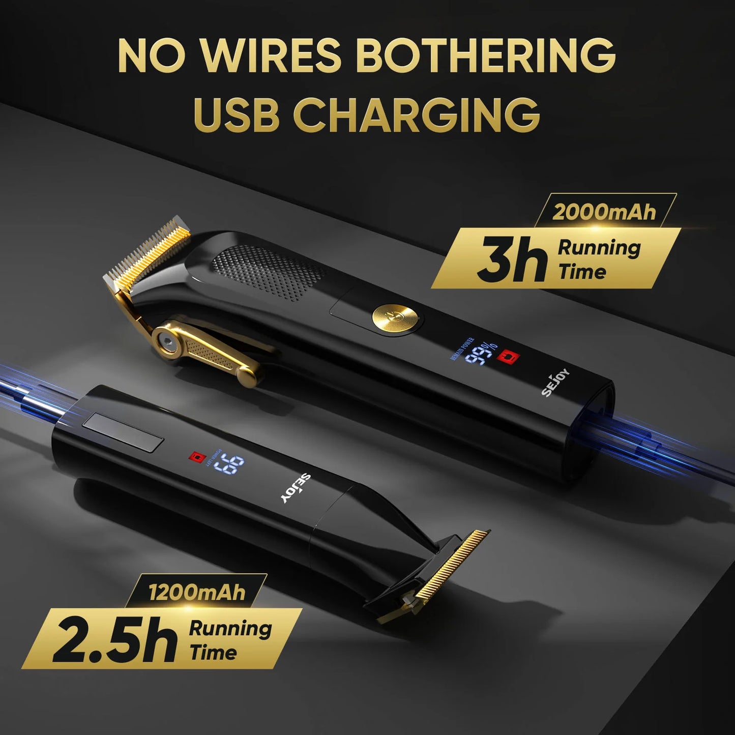 SEJOY Professional Hair Clippers for Men Cordless Clippers and Trimmers Grooming Set  Haircut Machine  for Family