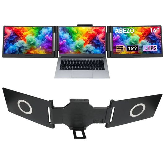 URAOD Triple Screen Extender Portable Monitor for Windows Macbook Android