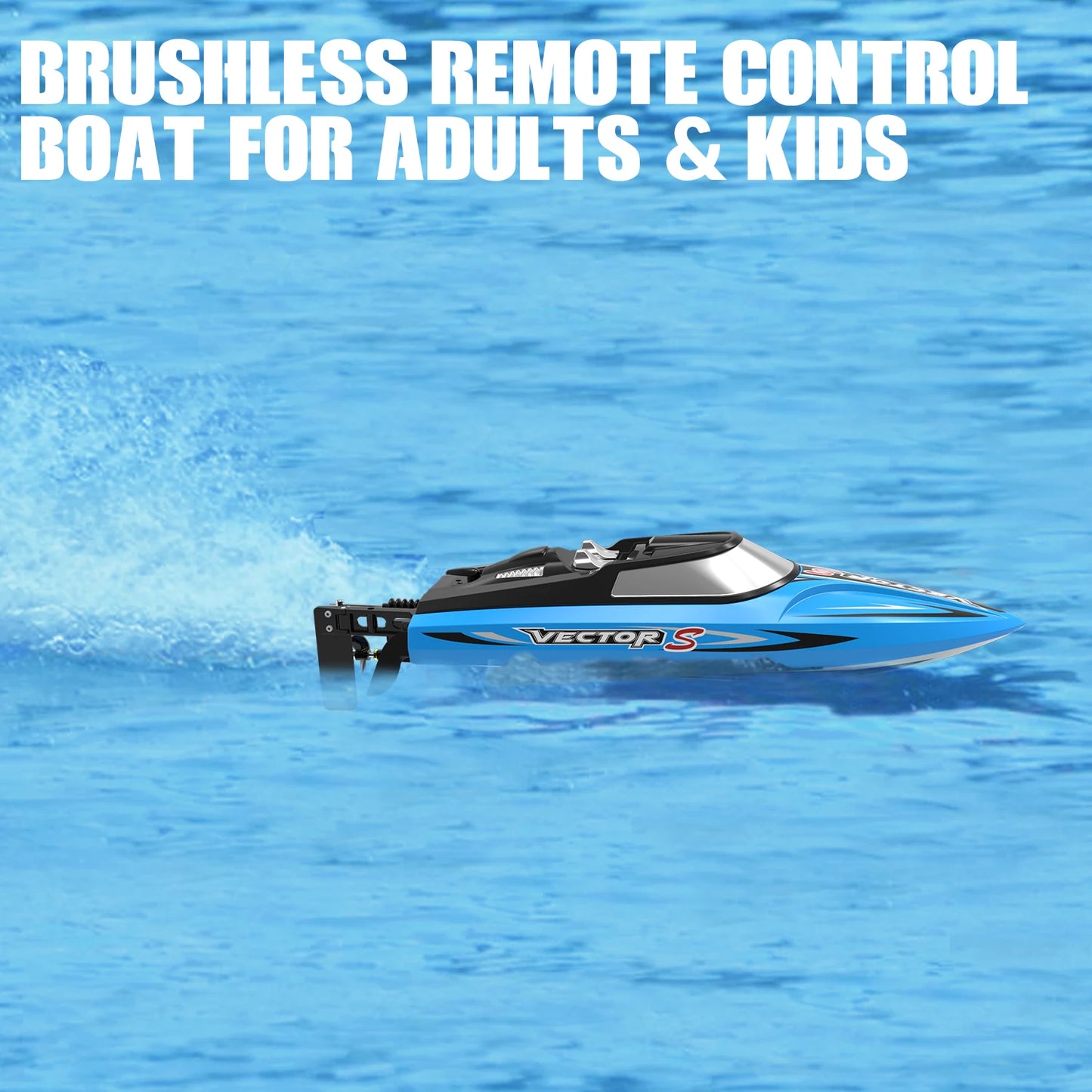 VOLANTEXRC RC Boat Racing High Speed Boat Control 2.4GHZ 48kmh Brushless Auto Self-Righting For Lake/Pool 797-4 With 1 Battery