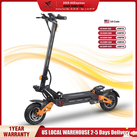 6000W Fast Electric Scooter for Adult,Daul Motor 50mph,60V 30Ah,11'' Off Road Tires,55miles Range,Sport Folding eScooter