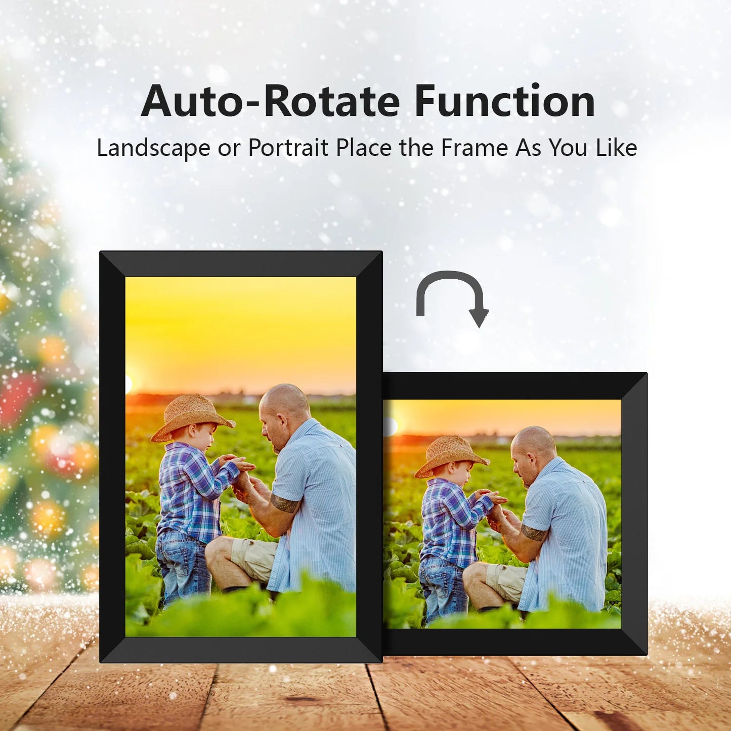 32GB 10.1 Inch Smart WiFi Digital Photo Frame 1280x800 IPS LCD Touch Screen,Best Christmas birthday gift for friends and family