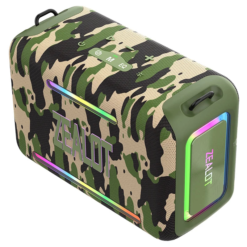 ZEALOT-S95 120W Waterproof Portable Loud Bluetooth Speaker, Wireless Outdoor Boombox SubwooferTriple Passive Radiators-Deep Bass