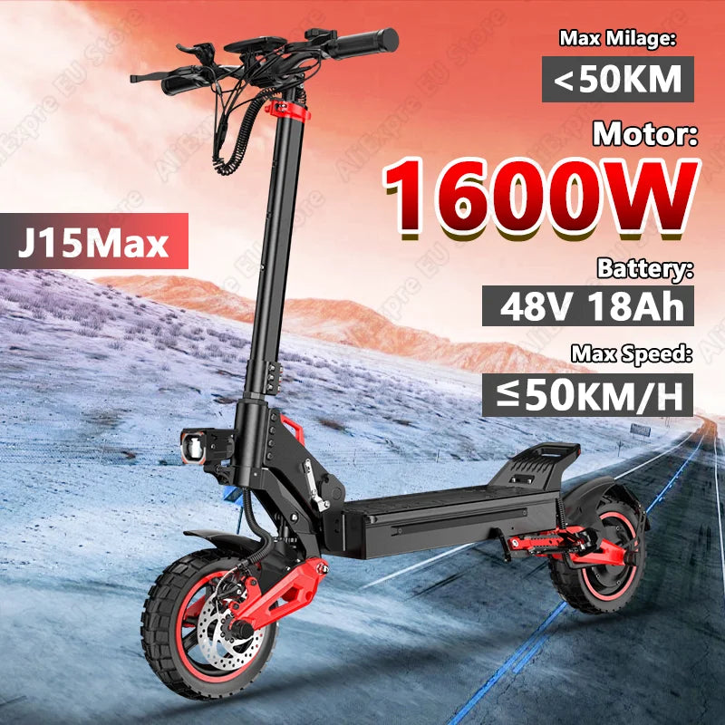 J15MAX 1600W Electric Scooter 48V 50kmh Off Road All Terrain