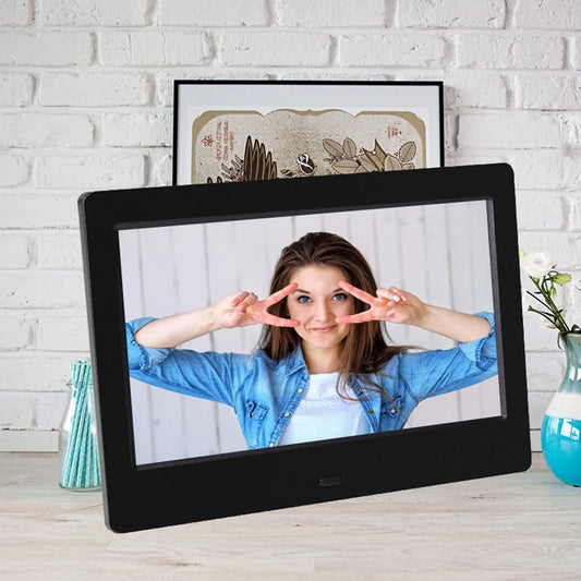 7inch HD LED Digital Photo Frame Clock Calendar Video Player Support USB/MMC/SD/MS Card 800*480 MP3 MP4 Movie Player for Friends