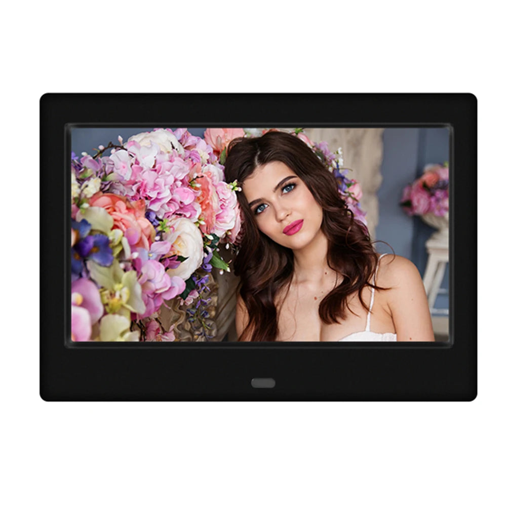 7inch HD LED Digital Photo Frame Clock Calendar Video Player Support USB/MMC/SD/MS Card 800*480 MP3 MP4 Movie Player for Friends