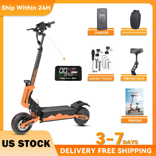 Arwibon Dual Motor Electric Scooter Folding With Seat