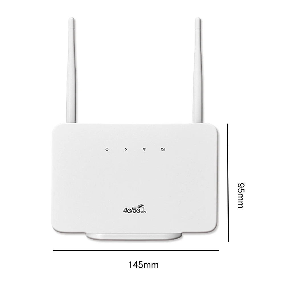 4G Wireless Router 300Mbps 4G LTE CPE Router Modem External Antenna with Sim Card Slot EU Plug for Home Travel Work
