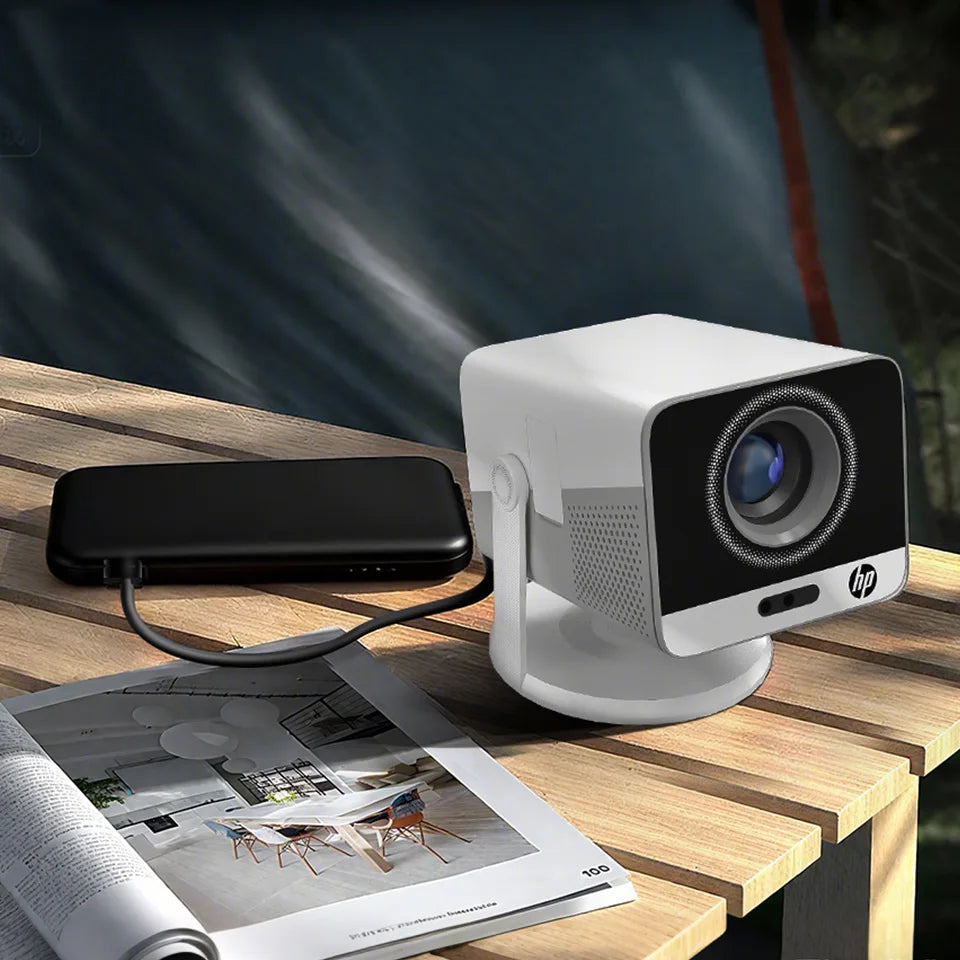 HP Projector MC425 1080P FHD Android 14 Dual Wifi6 Allwinner H726 BT5.4 1920*1080P Home Cinema Beamer Outdoor Portable Projetor