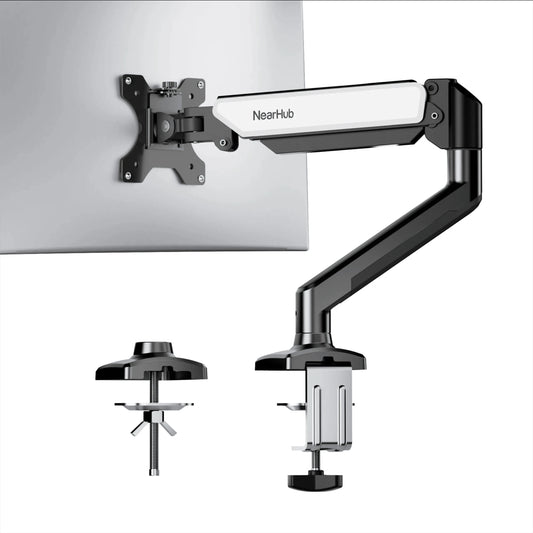 Nearhub MS-001 Monitor Arm Single Arm,Flexible Adjustment 180° Swivel, 360°Rotation Effortless Installation Monitor Arm