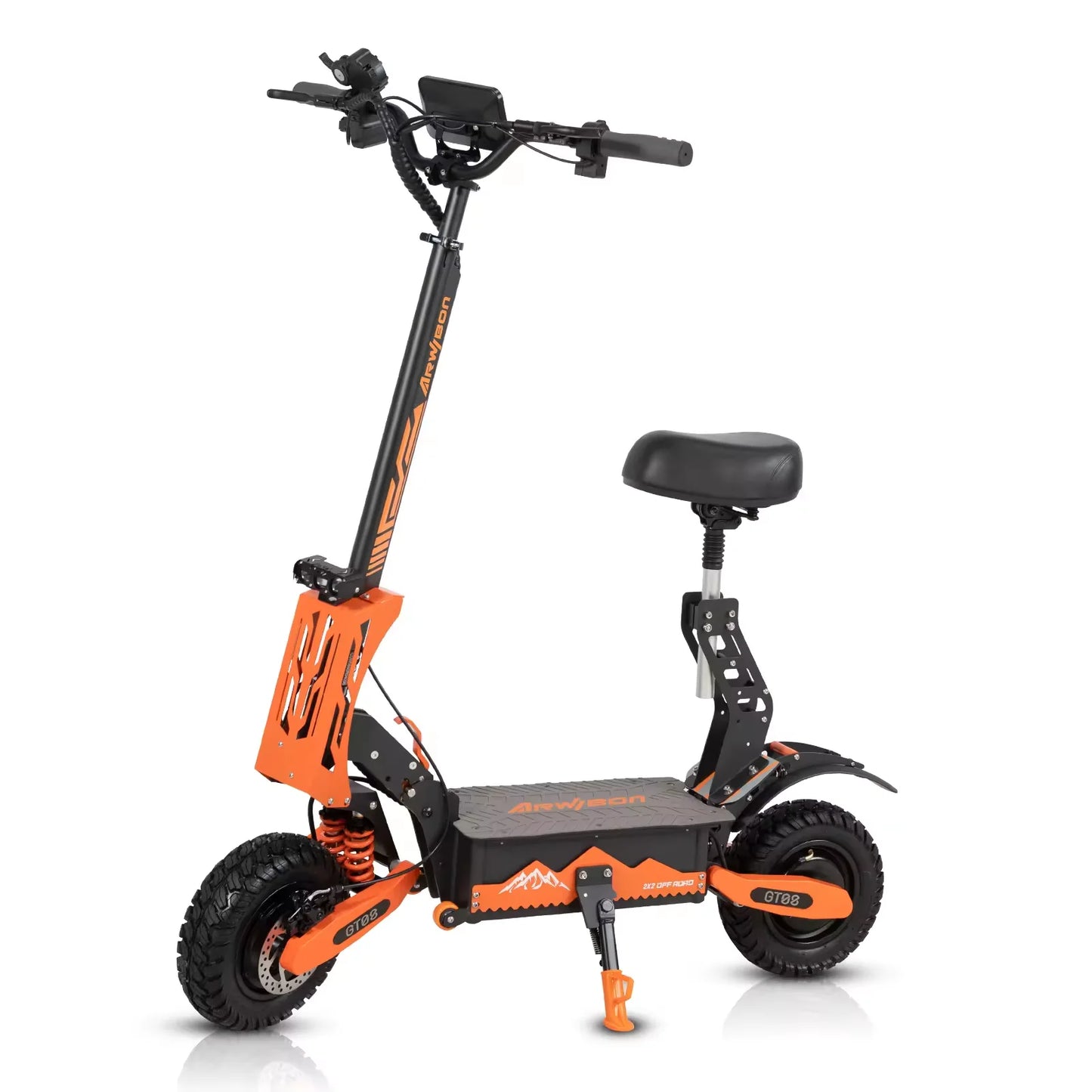 Arwibon Dual Motor Electric Scooter Folding With Seat