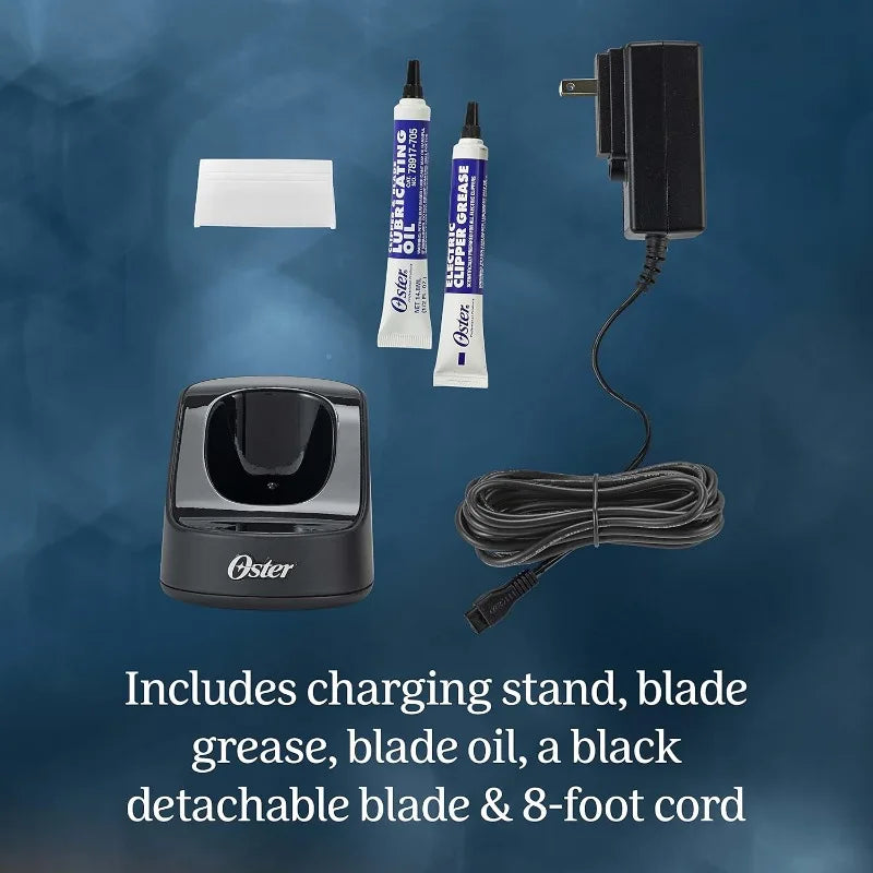 Oster Professional Cordless Hair Clippers, Classic 76 for Barbers and Hair Cutting with Detachable Blade, Burgundy