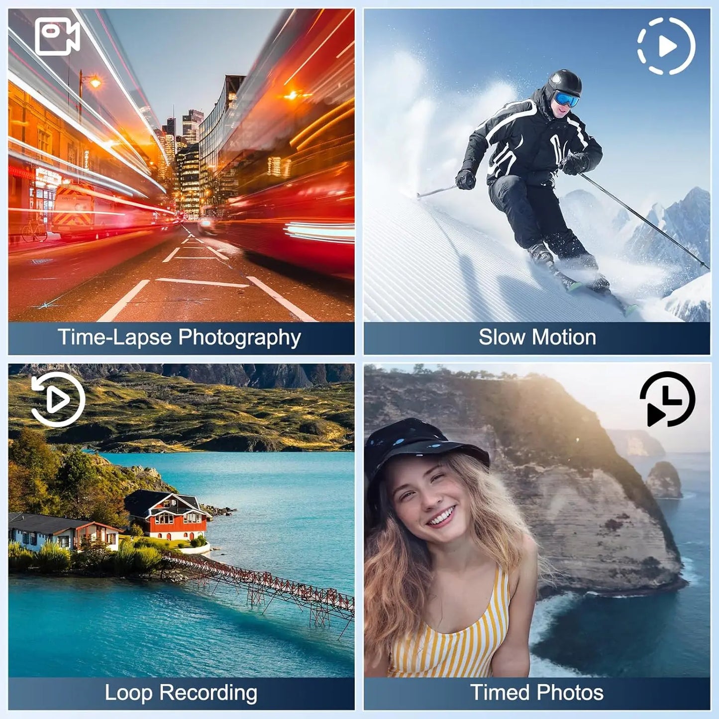 NBD 4K HD&48MP Camcorder Video Camera With Wi-Fi & App Control,Video Recorder with 3X Battery Life, 16X Zoom, 270° IPS Screen