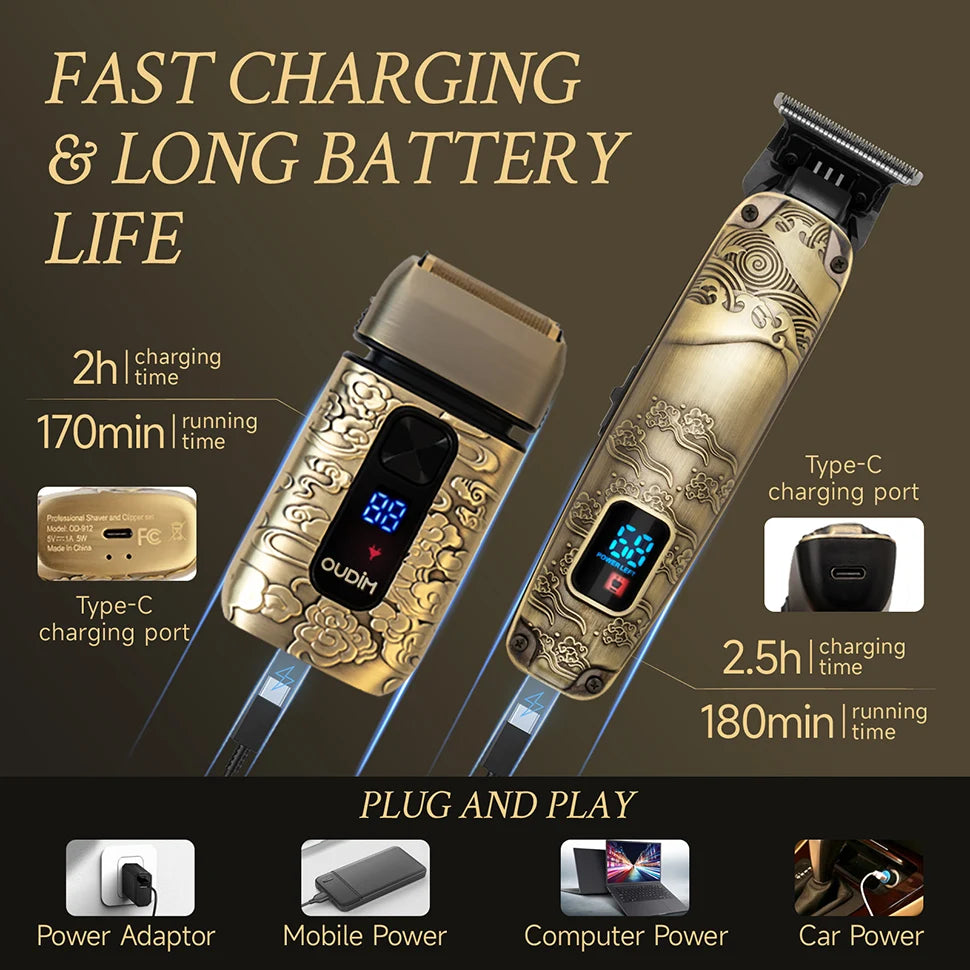 Foil Shavers for Men with Head Shaving, Hair Beard Trimmer, Face Mustache Grooming Kit, Bald Head Shavers  and  and Haircutting