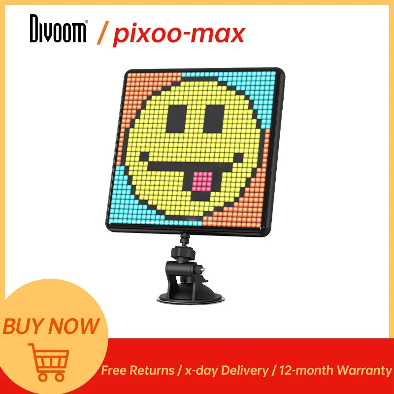Divoom Pixoo Max Digital Photo Frame with 32*32 Pixel Art Programmable LED Display Board, Christmas Gift, Home Light Decor