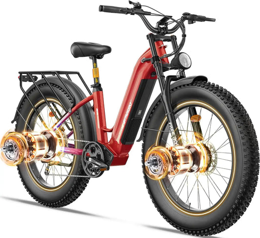All Terrain Electric Bike 3500W Dual Motor For Adults