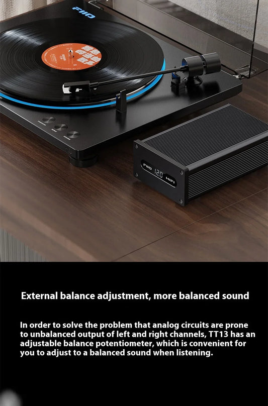 FiiO TT13 Vintage Vinyl Record Player Wireless Bluetooth Fully Automatic Audiophile Turntable player Hifi Sound Stereo For Gifts