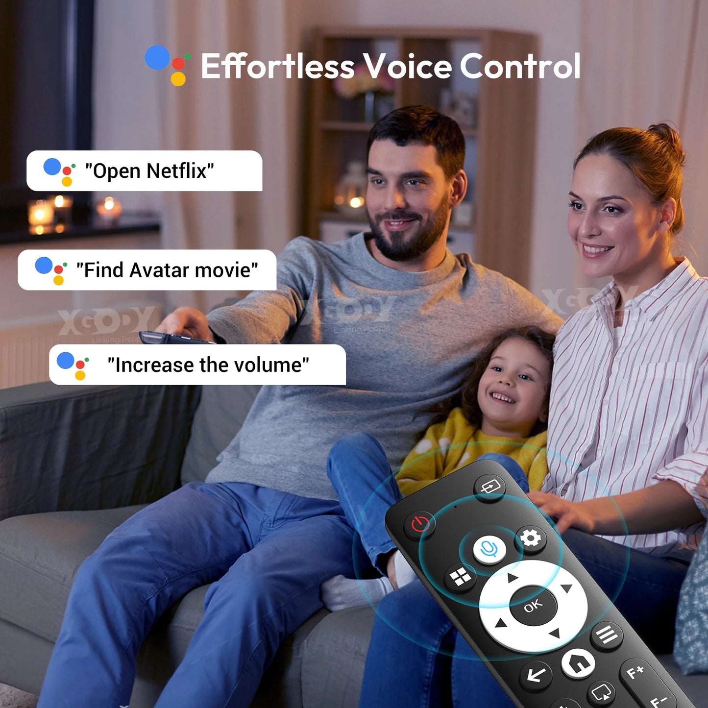 XGODY A6/N6 Projector Netflix Official Voice Control 500-600 ANSI Android 4K Beamer Native 1080P FHD WiFi Home Theater