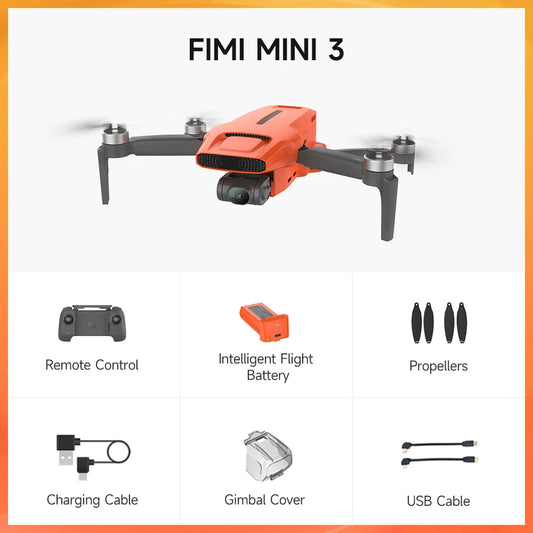 FIMI MINI 3 drone 48MP 4K 60fps HD Super Night Video 9km 3-axis Gimbal 249g Ultralight Smart tracking New Arrivals