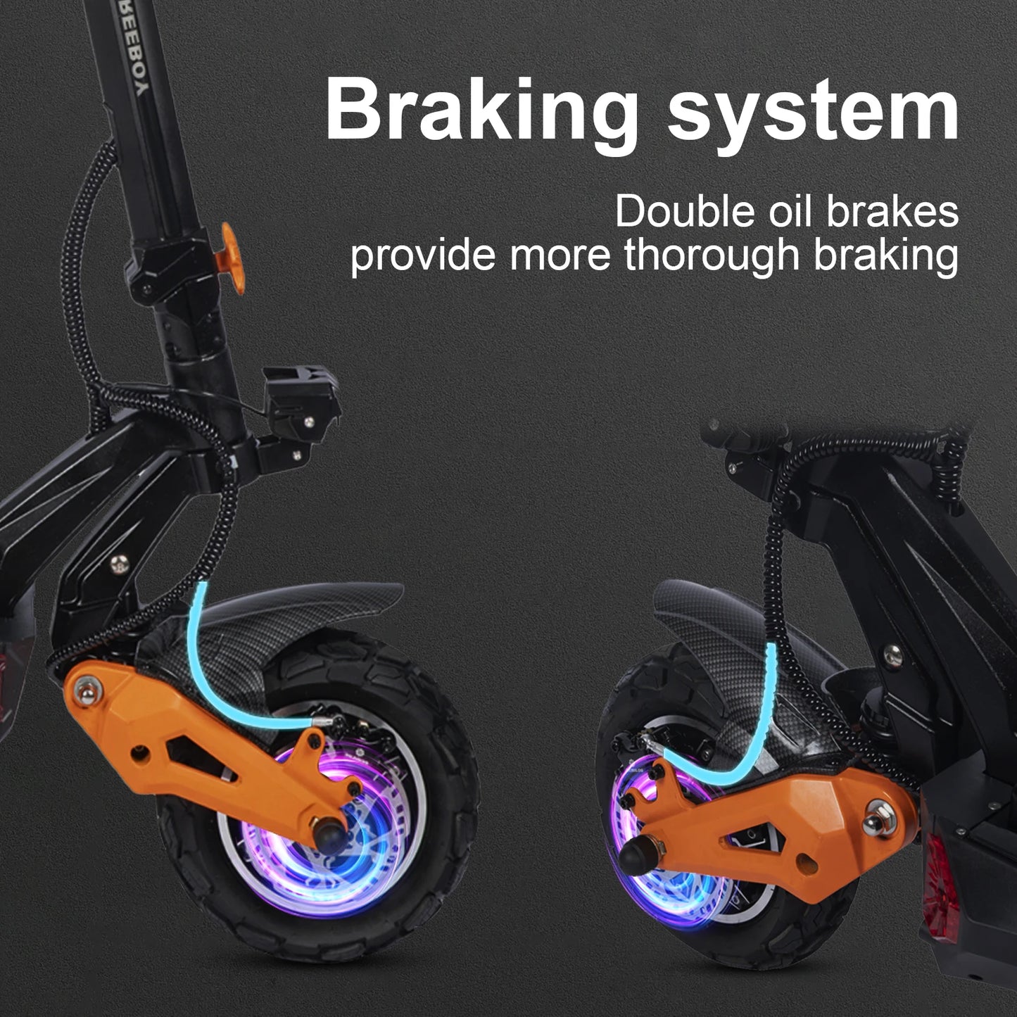 6000W Fast Electric Scooter for Adult,Daul Motor 50mph,60V 30Ah,11'' Off Road Tires,55miles Range,Sport Folding eScooter