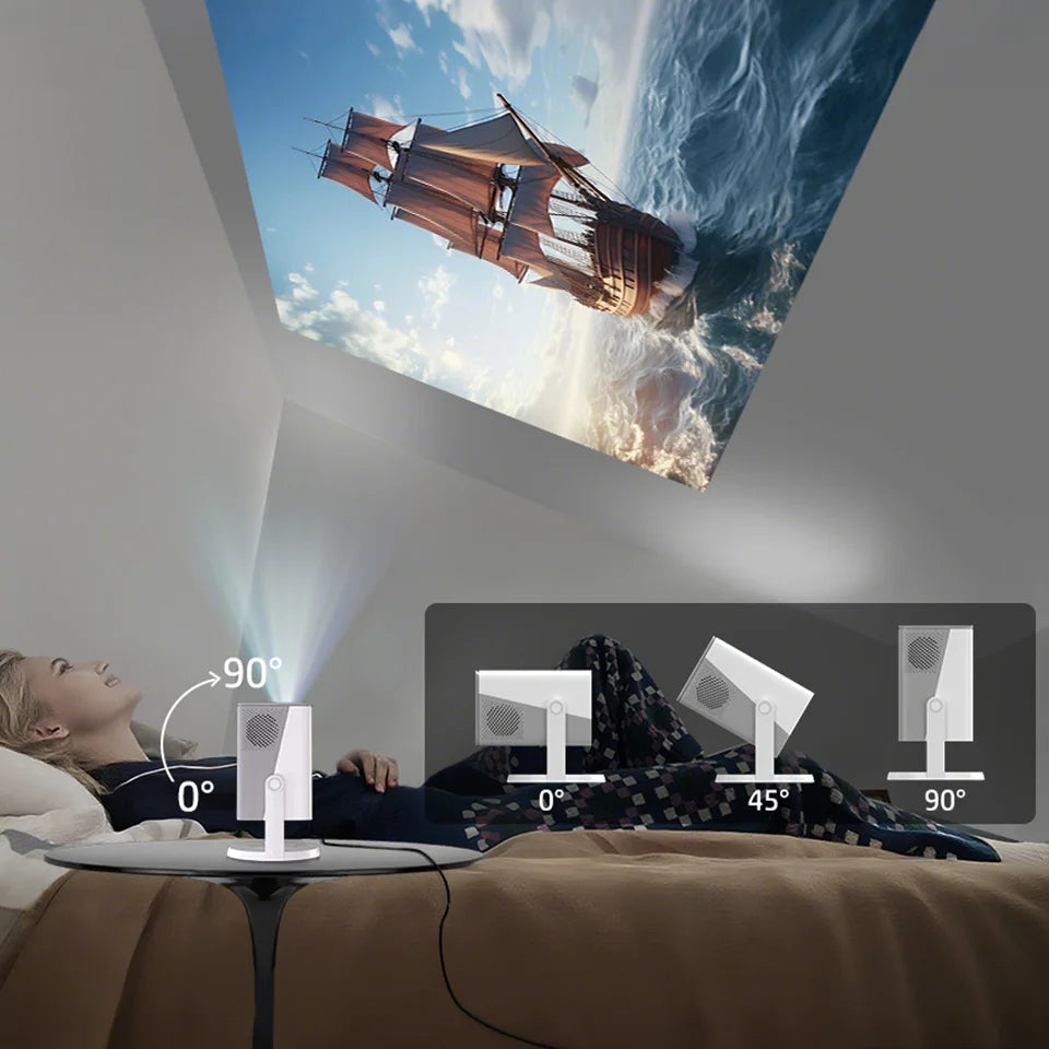 HP Projector MC425 1080P FHD Android 14 Dual Wifi6 Allwinner H726 BT5.4 1920*1080P Home Cinema Beamer Outdoor Portable Projetor