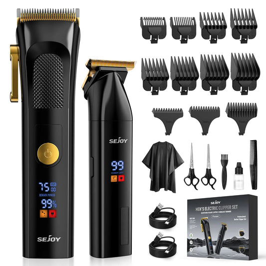 SEJOY Professional Hair Clippers for Men Cordless Clippers and Trimmers Grooming Set  Haircut Machine  for Family
