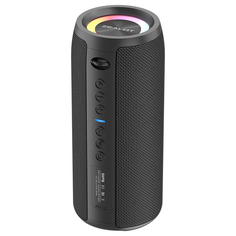 Zealot-S51Pro High-power Bluetooth Speaker 40W 3D Stereo Bass Bluetooth Speaker Portable IPX5 Waterproof Suitable TWS Boom Box