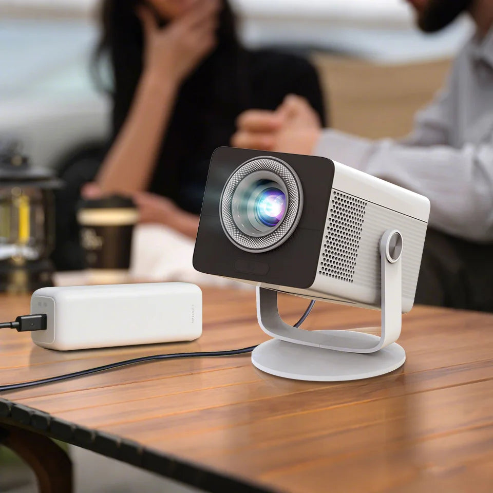 HP Projector MC400 HD 1280*720P Android 14 Allwinner H726 Dual Wifi6 BT5.4 Home Cinema Projetor Outdoor Portable Projectors