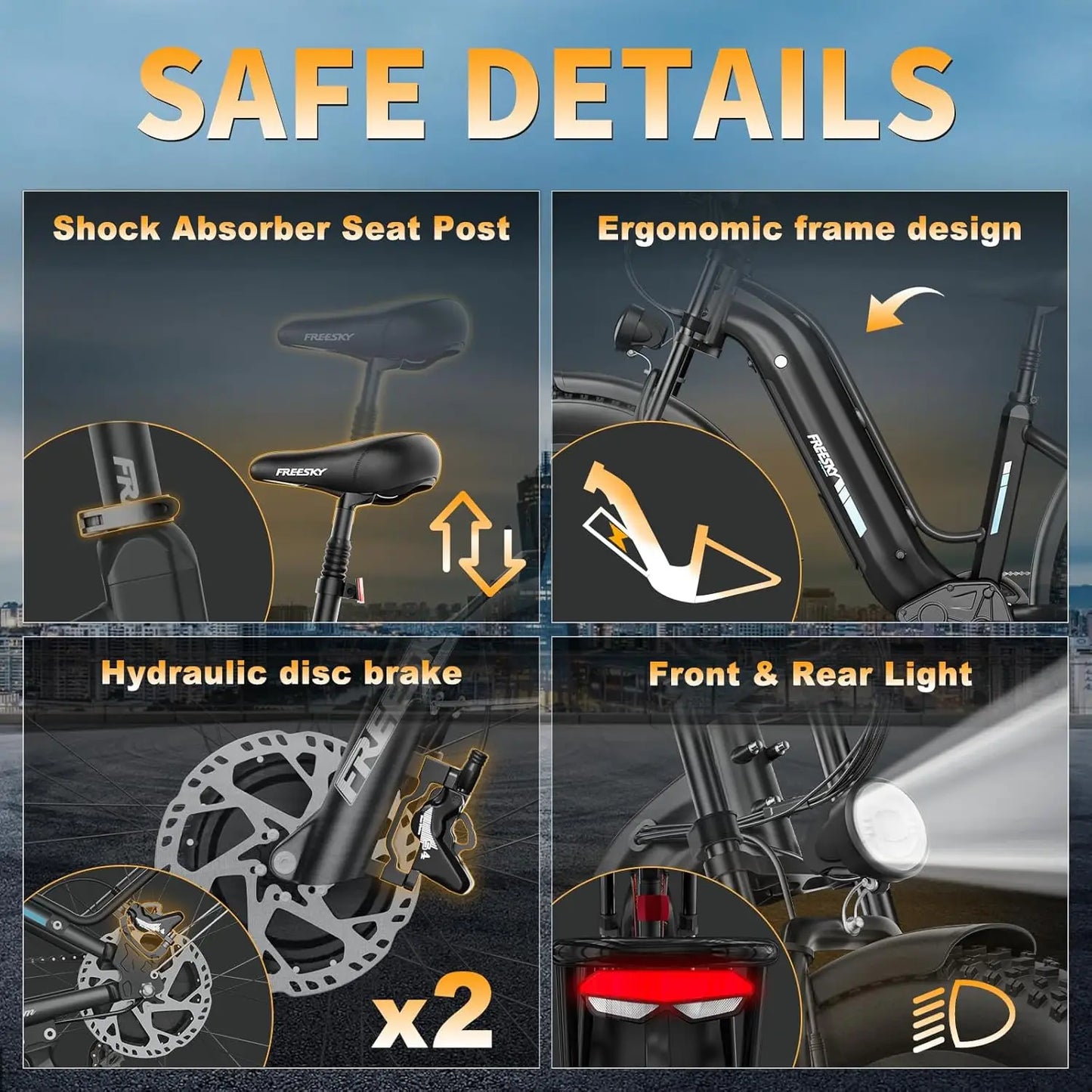 All Terrain Electric Bike 3500W Dual Motor For Adults