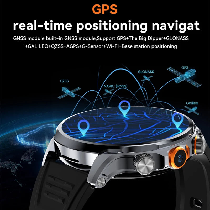 5G/4G Smart Watch Man 1.95 inch 680*680 AMOLED Video Call 800W HD Camera GPS Map WIFI Google Play Smartwatch 8GB+128GB RAM Watch